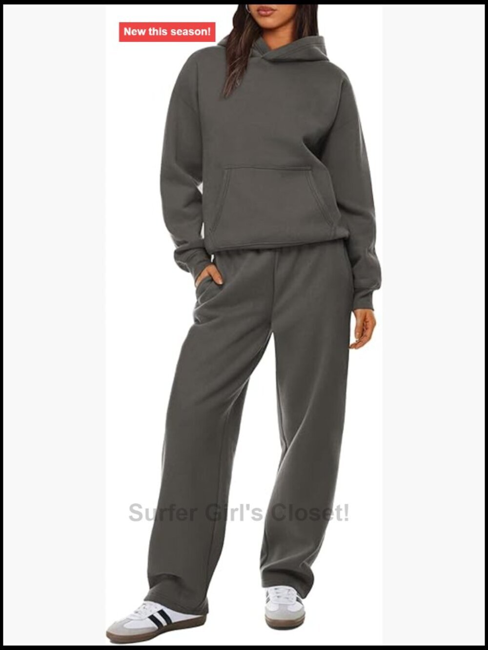 Oversized Hoodie & Wide Leg Sweatpants 2 Piece Set with Pockets